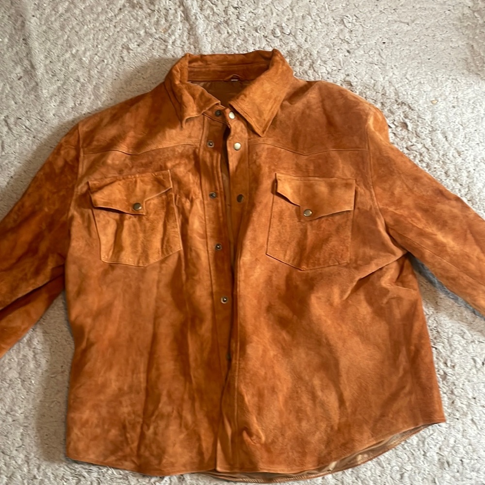 Men’s suede leather western jacket